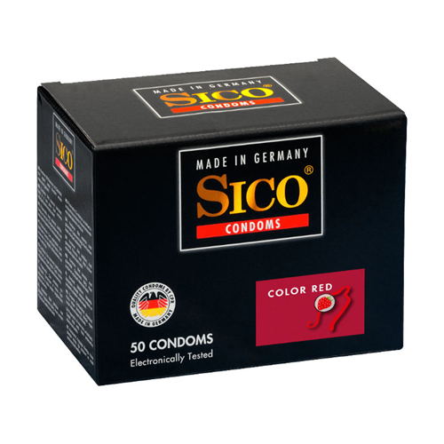 Sico Color Red Aardbei Condooms – 50 Stuks Aanbieding! van € 14.95 Voor slechts € 13.25!